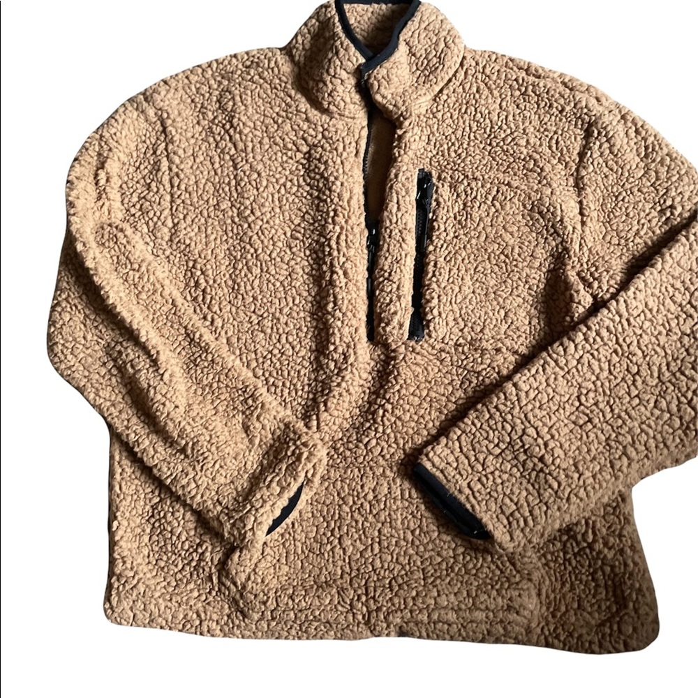 brown sweater  fuzzy